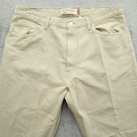 Levi's 505 Jeans Mens Fits 38x30 (Size 40x30) Beige Regular Straight 100% Cotton - Picture 11 of 16